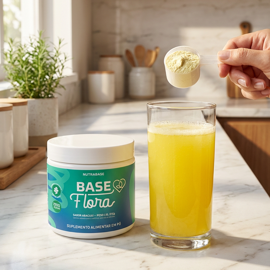 Base Flora 230g | Suplemento Sabor Abacaxi Nutrabase