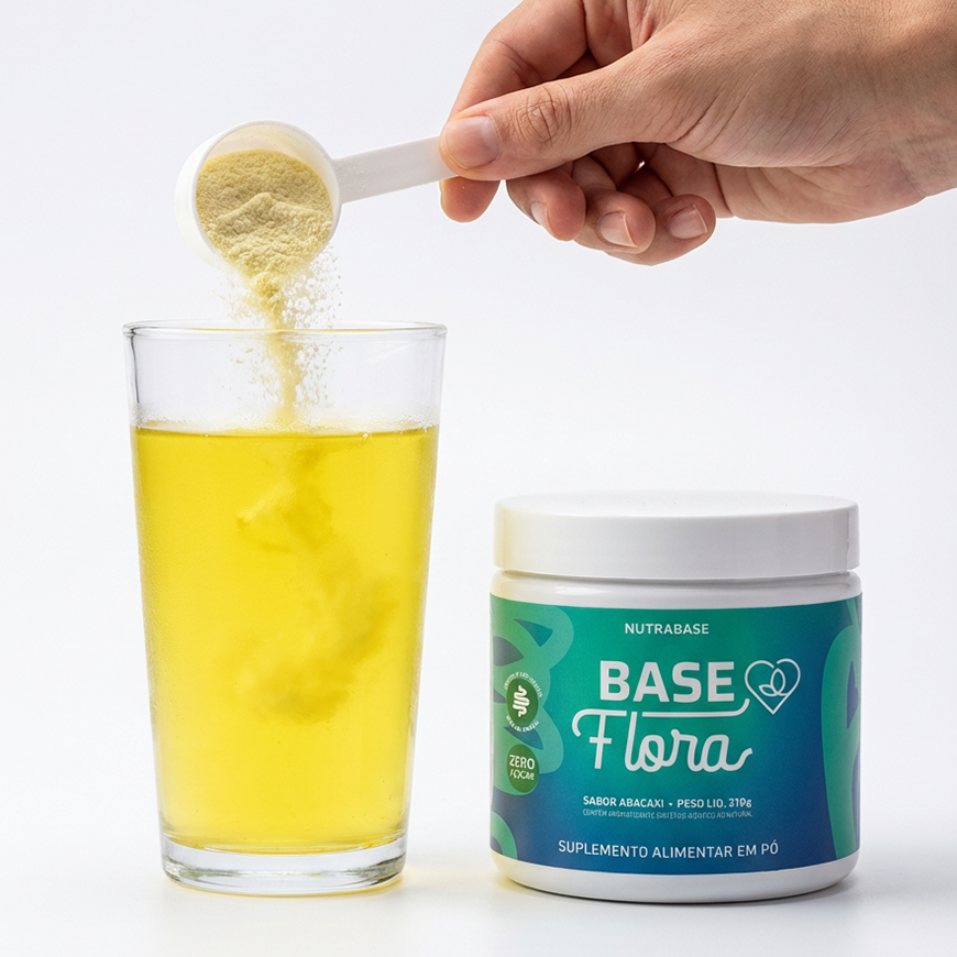 Base Flora 230g | Suplemento Sabor Abacaxi Nutrabase