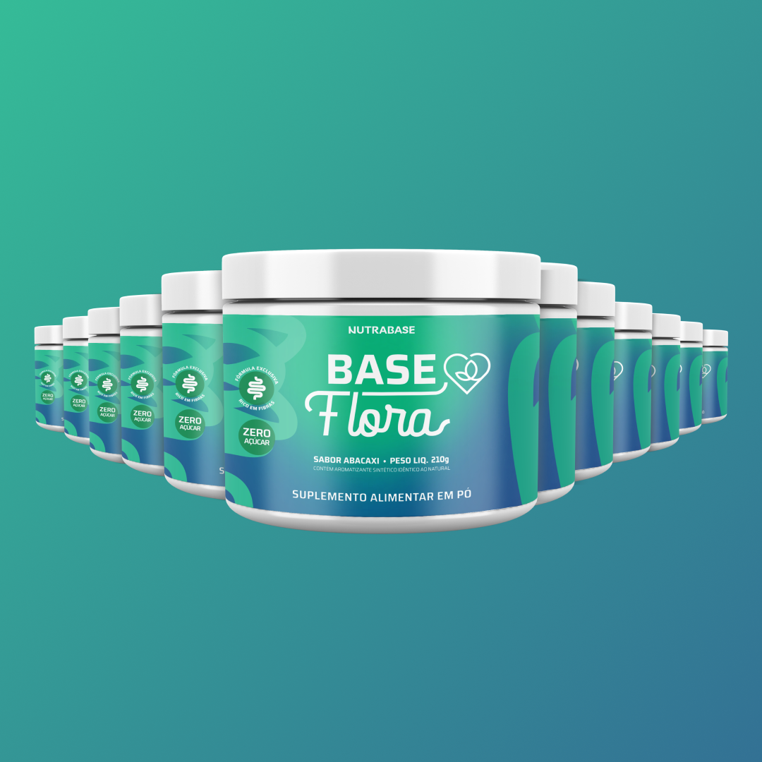 Base Flora 230g | Suplemento Sabor Abacaxi Nutrabase