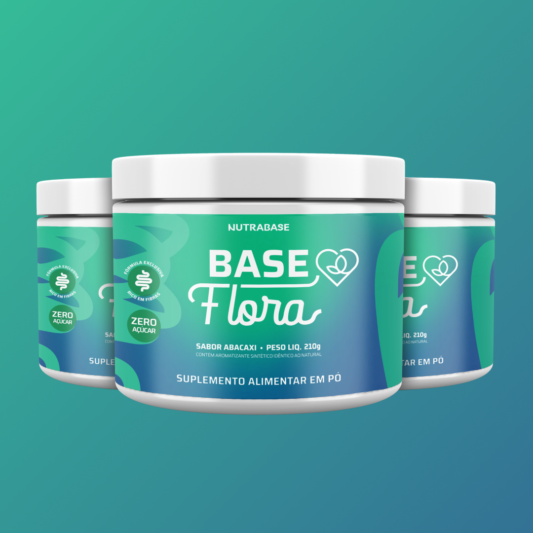 Base Flora 230g | Suplemento Sabor Abacaxi Nutrabase