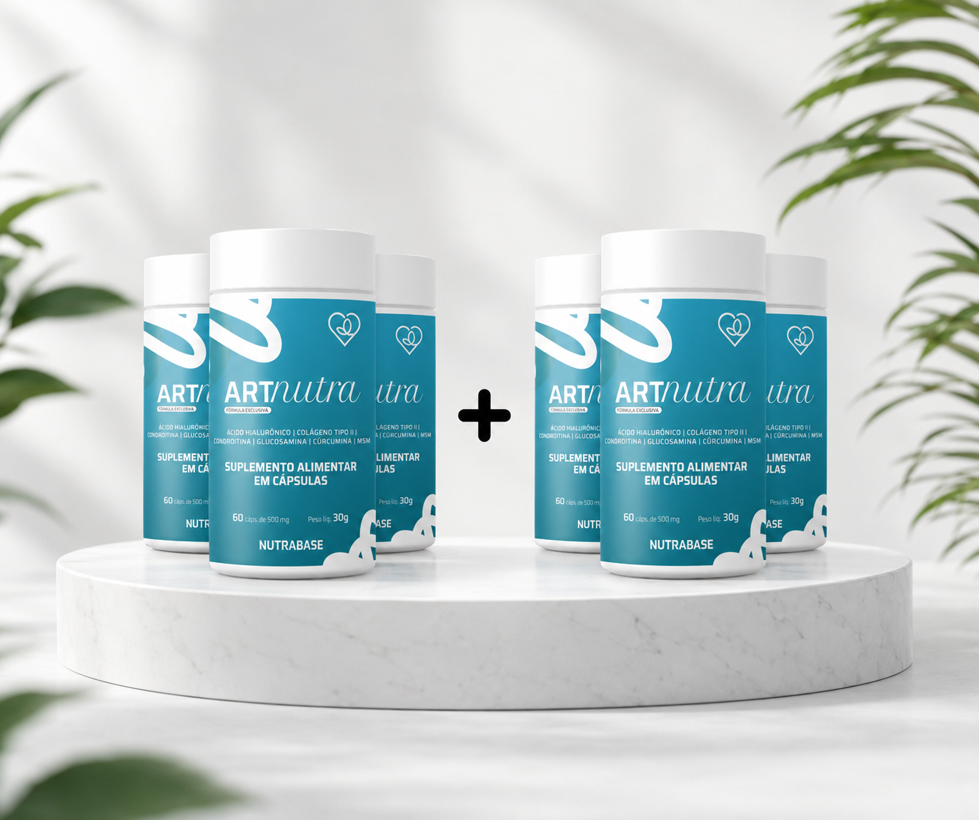 Artnutra | 60 caps 500 mg - Nutrabase - Compre 3 e Leve 6 Unidades